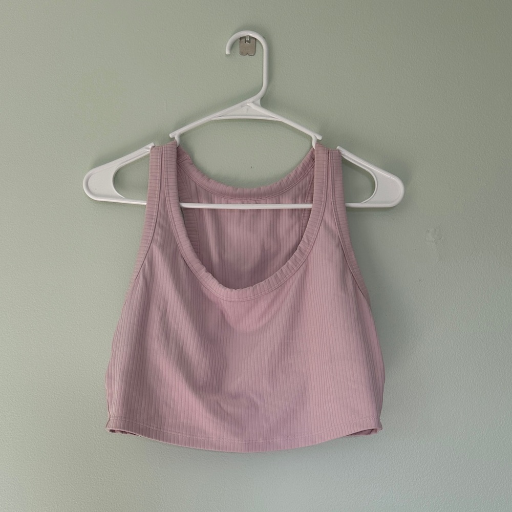All in Motion Pink Ribbed Crop Top